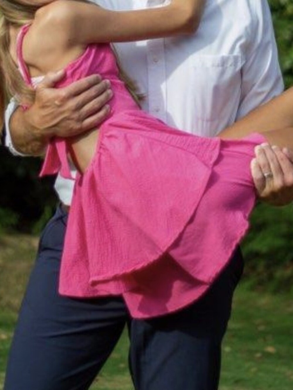 Hot Pink Romper Dress XXS Like New